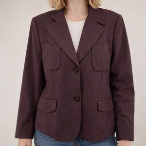 Worthington Women's Blazer in Deep Burgundy